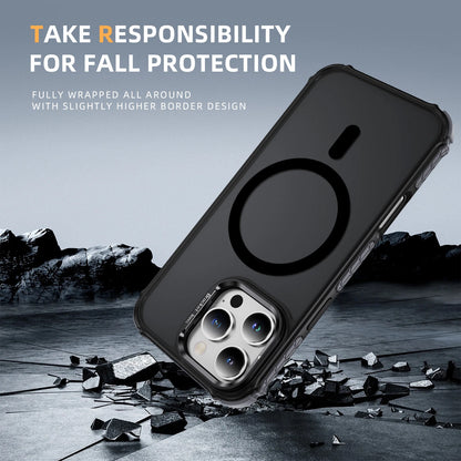 Shockproof Camera Stand Mag Safe Case For iPhone 17 16 15 14 Plus 13 12 Pro Max
