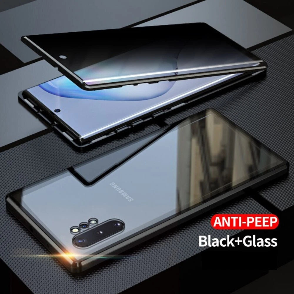 For Samsung Galaxy S25 Ultra S24+ S23 S22 S21 360�� Anti-Spy Magnetic Glass 