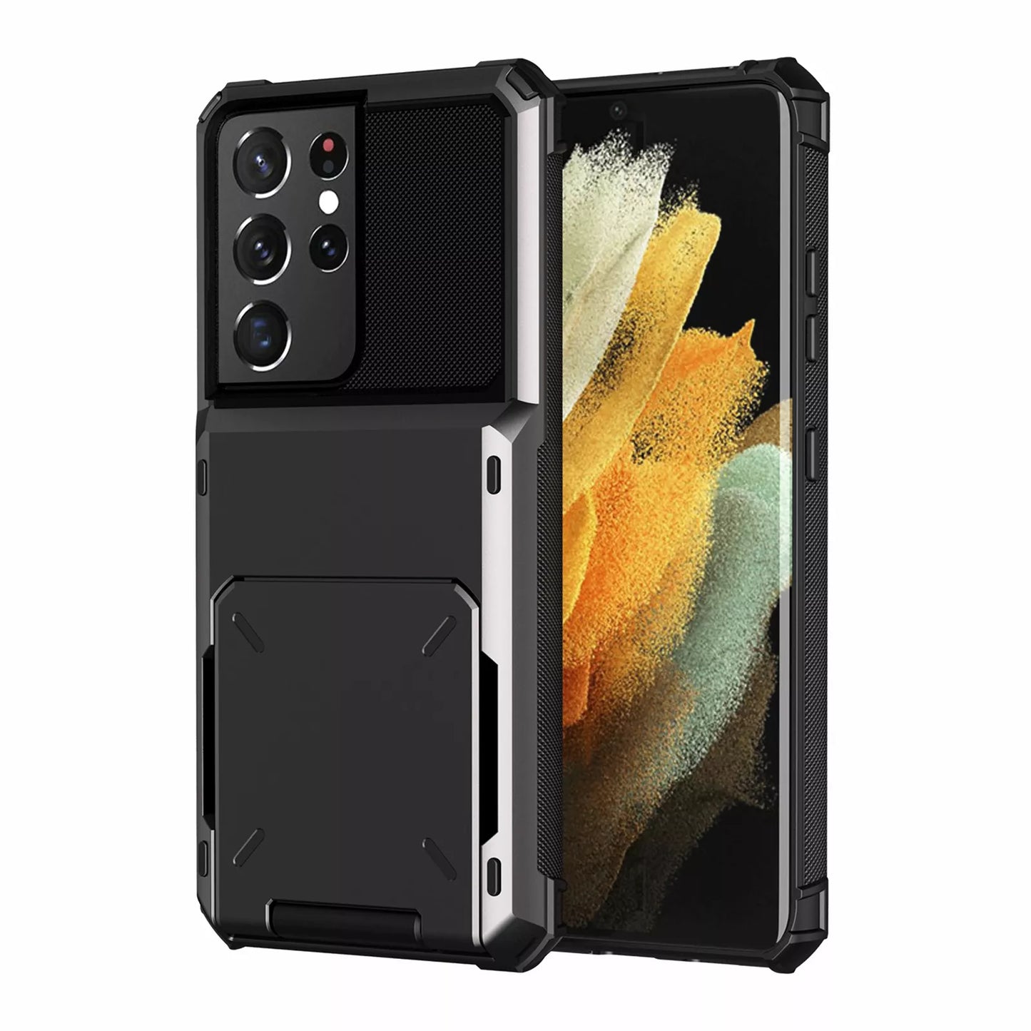 For Samsung Galaxy S25 Ultra S24 S23 S22 S21 Plus Wallet Credit Card Holder Case