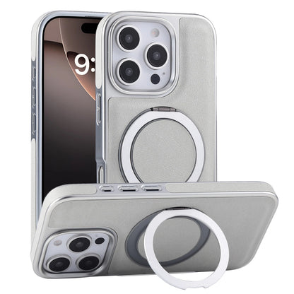 For iPhone 17 Pro Max 16 15 14 13 Shockproof PU Leather Magnetic Ring Stand Case