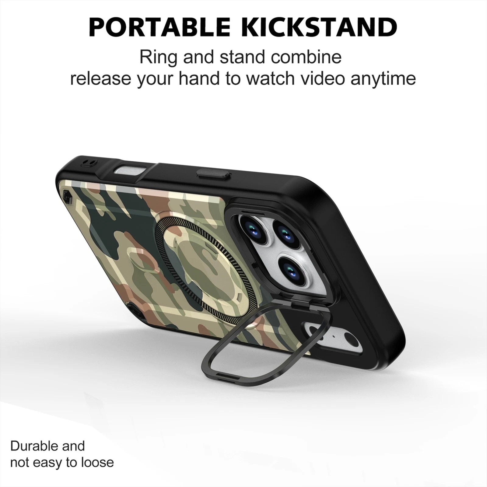 Shockproof Mag Safe Case for iPhone 17 Pro Max Air 16 15 14 13 12 11 Stash Stand