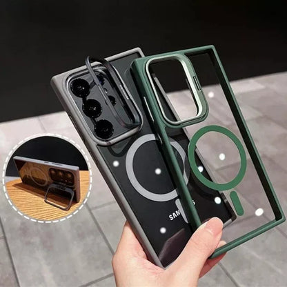 For Samsung Galaxy S25 Ultra S24 S23 S22 Kickstand Mag Safe Case+Lens Protector