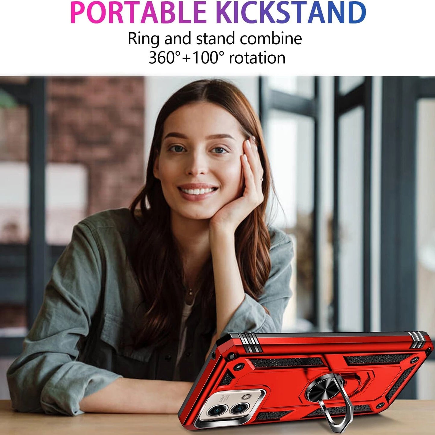 For Motorola Moto G 2025 Case/5G 2024/2023/2022 Phone Cover + Tempered Glass