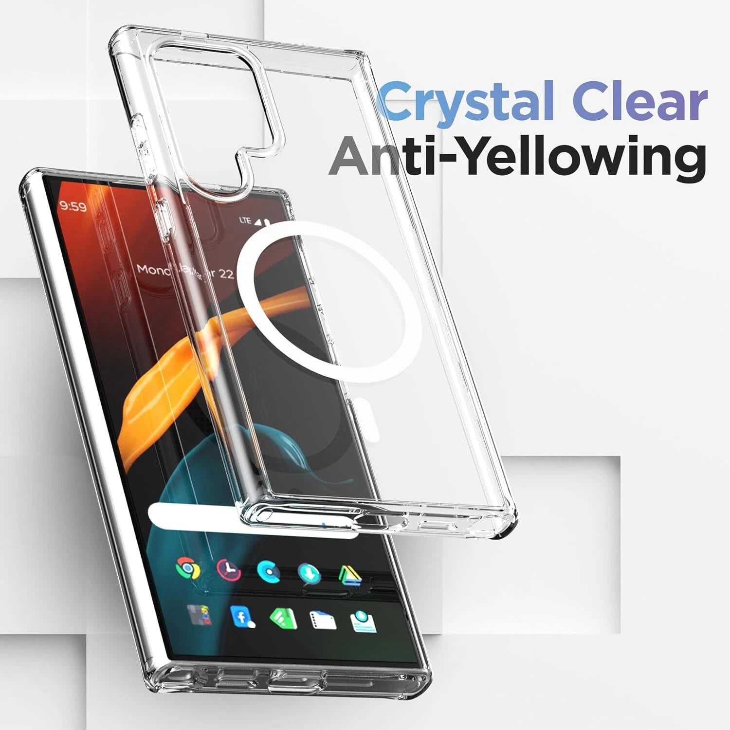 For Samsung Galaxy S25 S24 S23 S22 S21 Ultra Mag Safe Magnetic Clear Case Cover