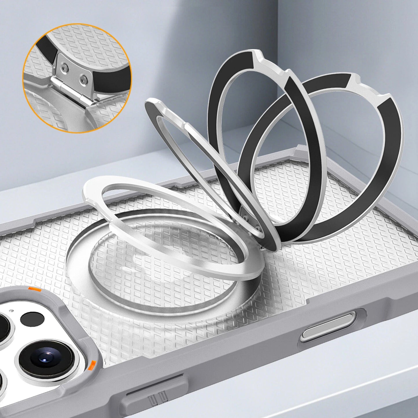 Mag Safe Case for iPhone 17 16 Pro Max 15 14 13 12 11 Shockproof Ring Stand