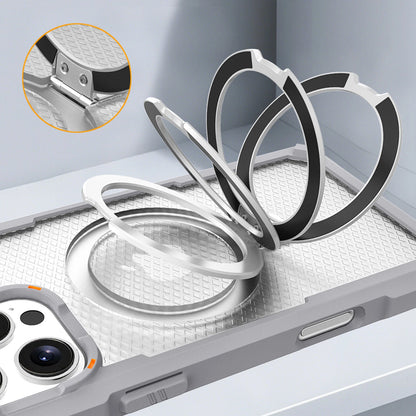 Mag Safe Case for iPhone 17 16 Pro Max 15 14 13 12 11 Shockproof Ring Stand