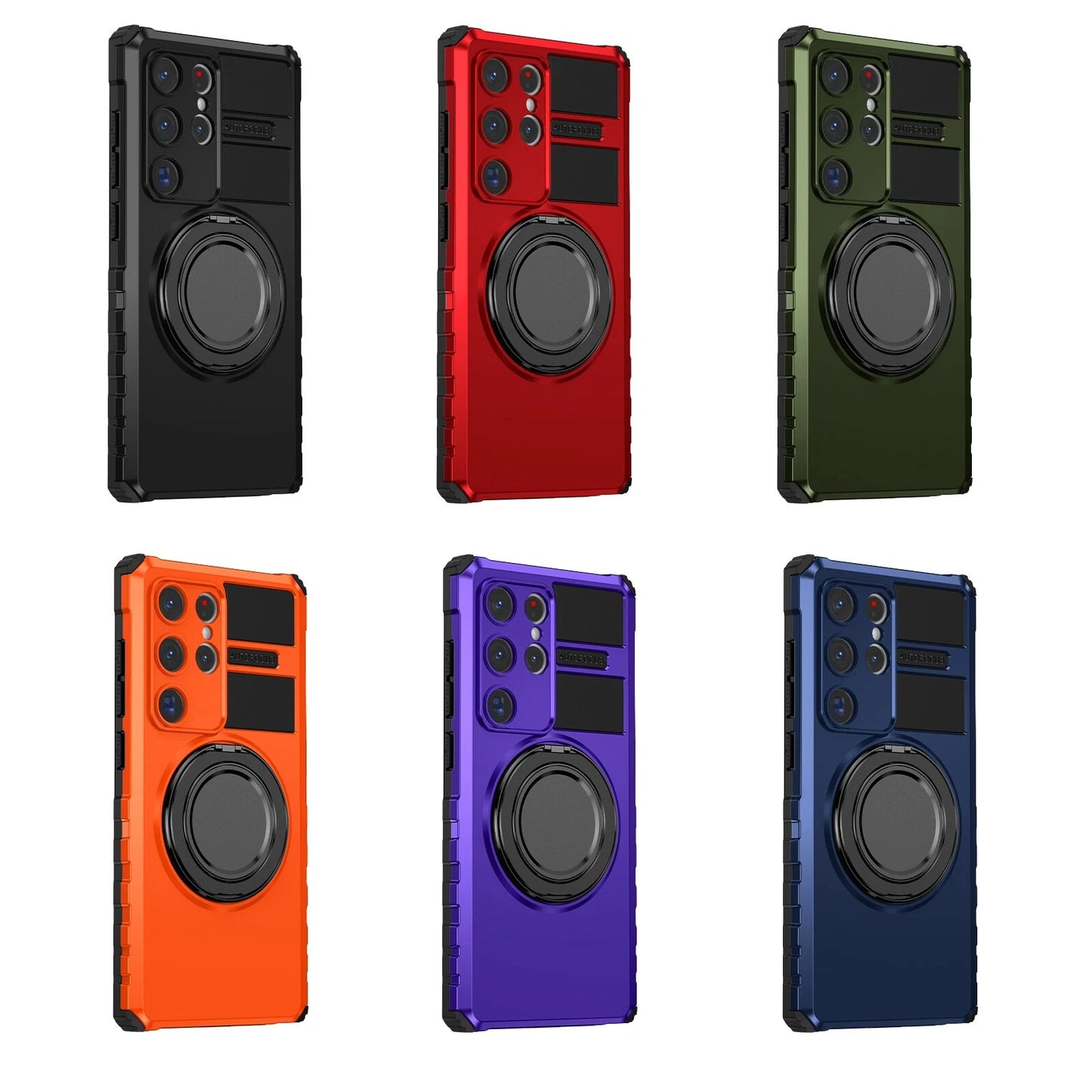 For Samsung Galaxy S24/S23/S25 Ultra Rugged Armor Phone Case + Screen Protector