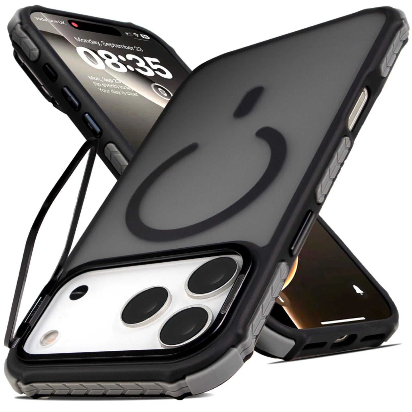 Shockproof Camera Stand Mag Safe Case For iPhone 17 16 15 14 Plus 13 12 Pro Max