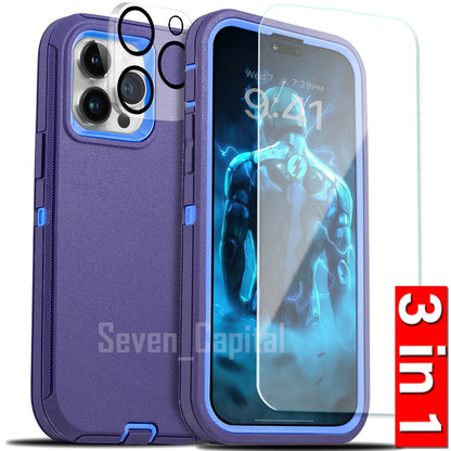 For iPhone 17 Air 16 15 14 Plus 13 12 11 Pro Max Shockproof Heavy Duty Case