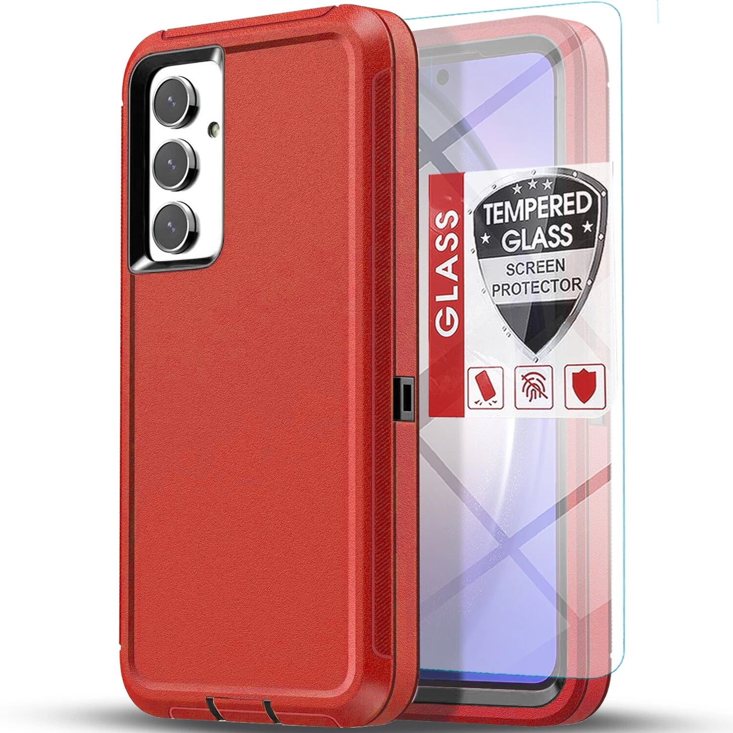 Samsung Galaxy A17 5G Case with Screen Glass - Shockproof Rugged Cover for A16 A15 A14 A03S