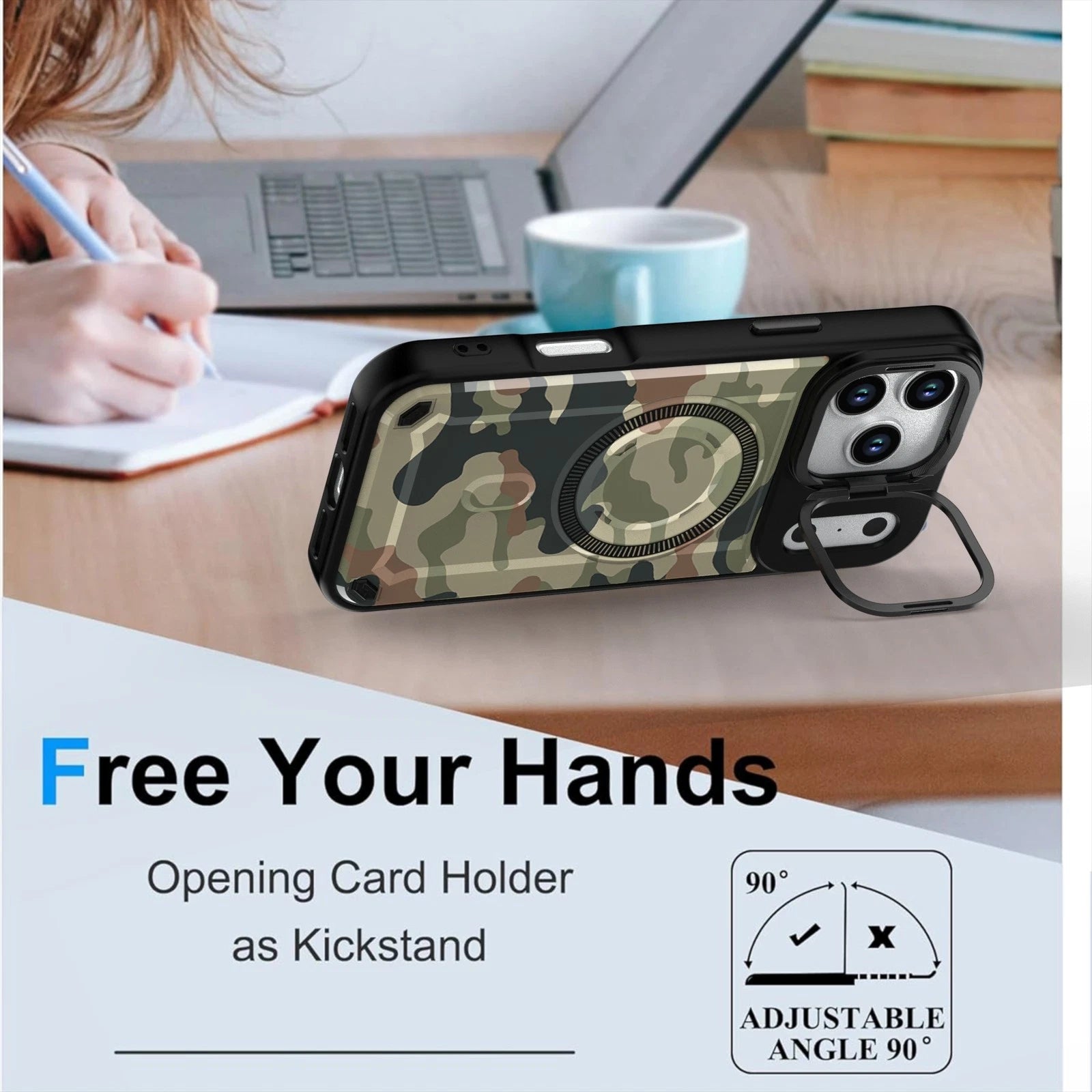 Shockproof Mag Safe Case for iPhone 17 Pro Max Air 16 15 14 13 12 11 Stash Stand