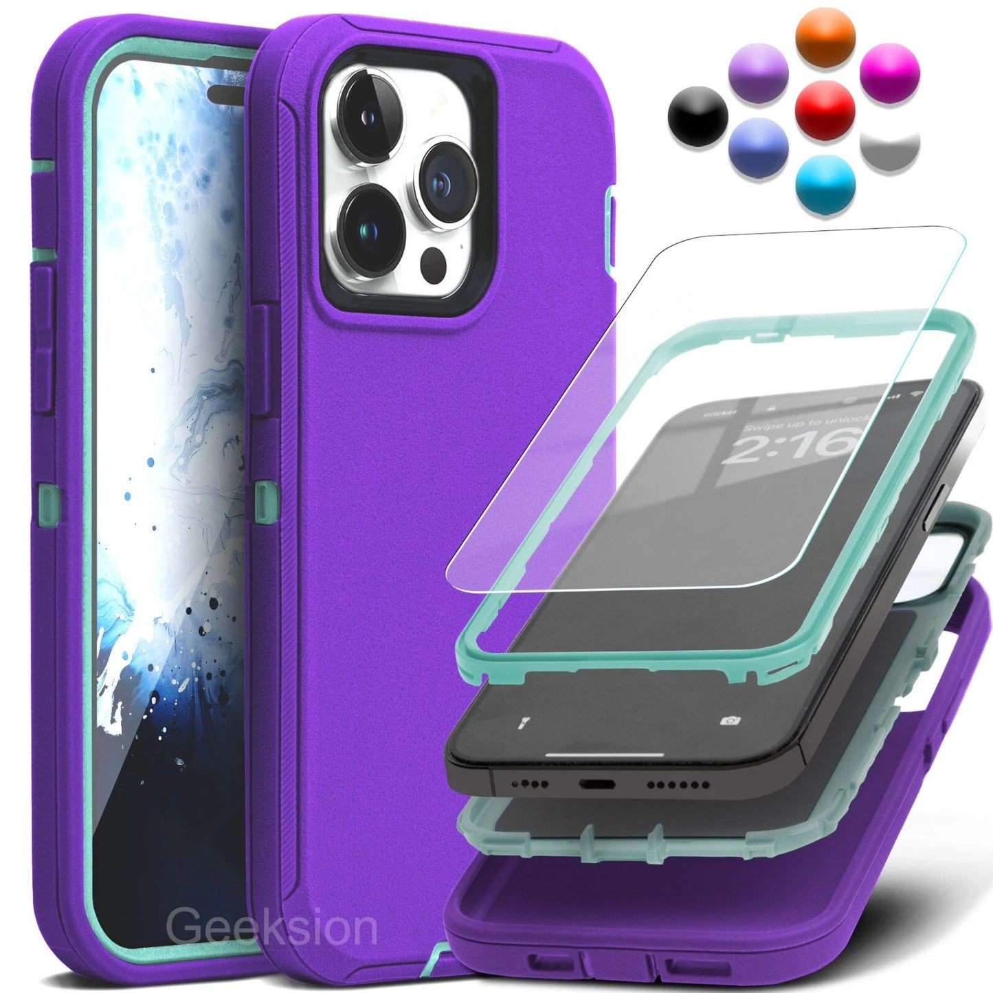 For iPhone 17 Air 16e 15 14 13 12 11 Pro Max XR X Max Rugged Shockproof Case