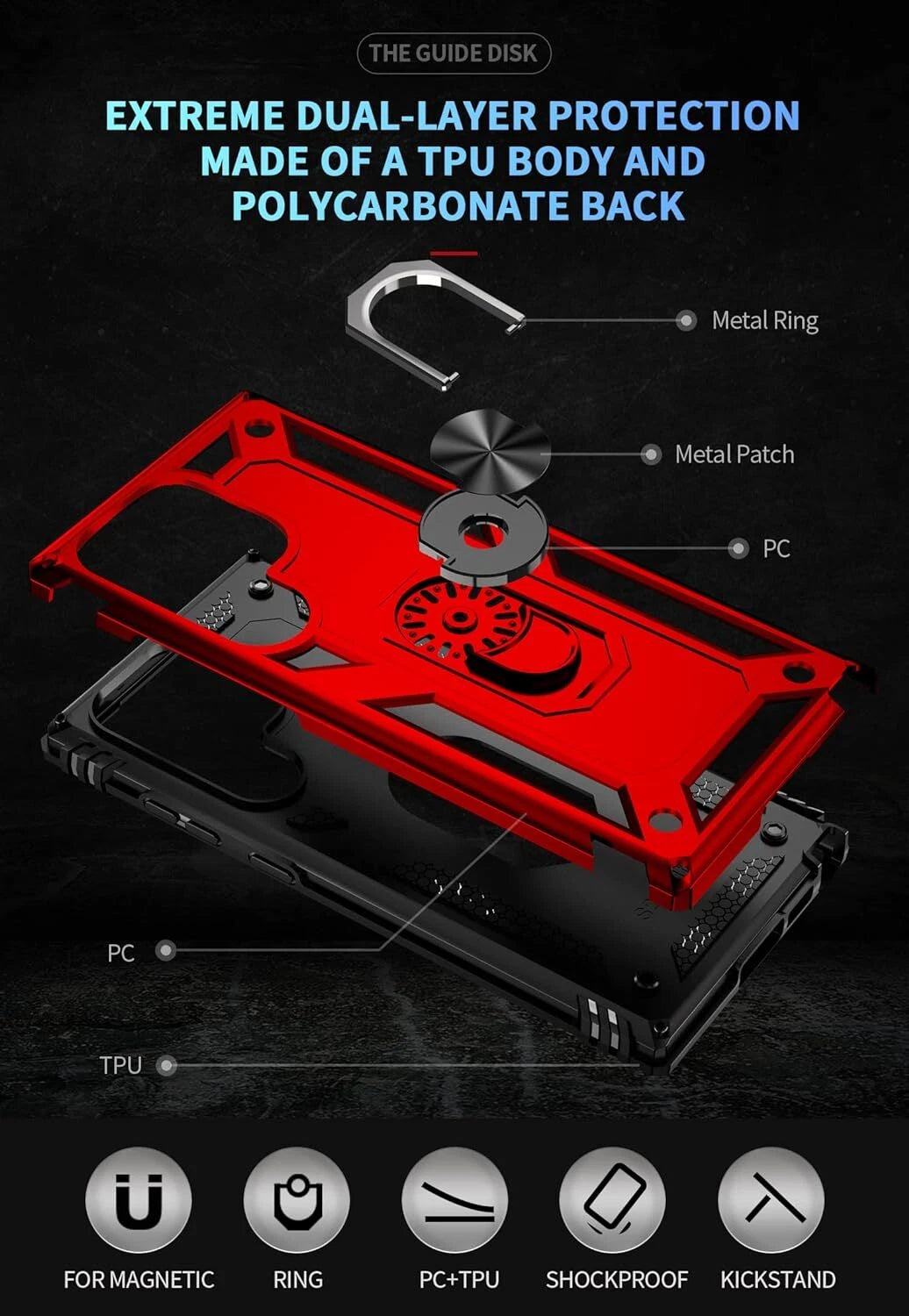 For Samsung Galaxy S25 Ultra S24 S23 FE S22 S21 S20 Case Phone Cover /W Screen