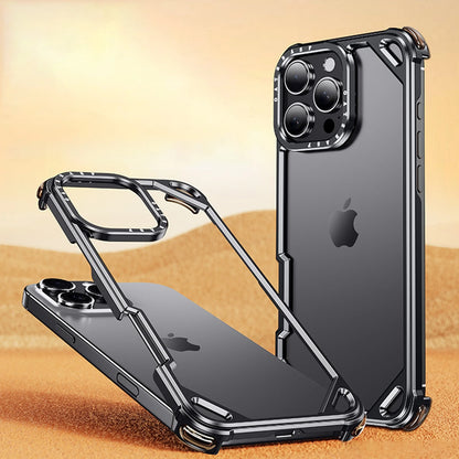 For iPhone 17 Pro Max Air 16 15 Pro Slim Metal Bumper Minimalist Protection Case