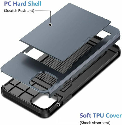 For iPhone 17 16 15 14 13 12 11 Pro Max Mini XR Case Cover Wallet Card Holder