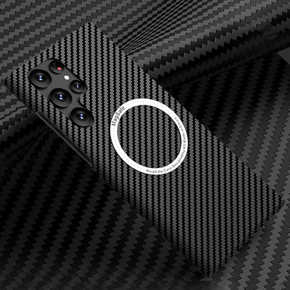 For Samsung Galaxy S25 Ultra S24 S23S22 MagSafe Case Magnetic Carbon Fiber Cover