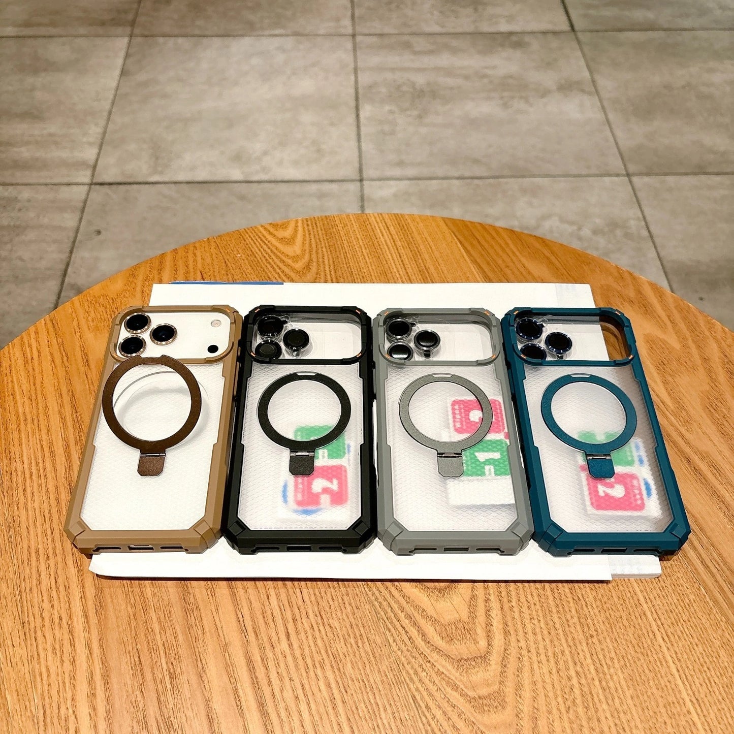 Mag Safe Case for iPhone 17 16 Pro Max 15 14 13 12 11 Shockproof Ring Stand