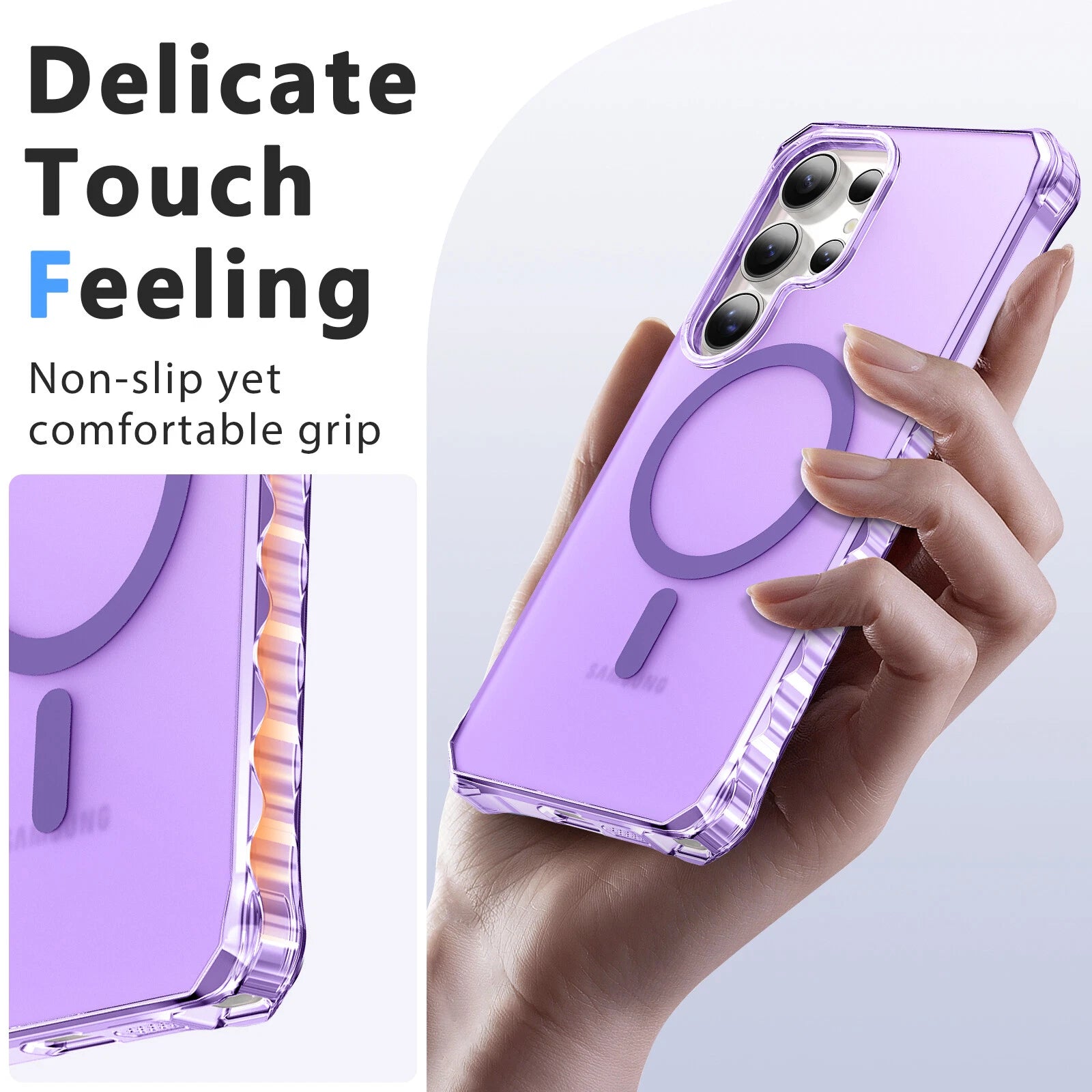 For Samsung Galaxy S25 Ultra S24+ Shockproof Matte TPU+PC Case Mag Safe Cover
