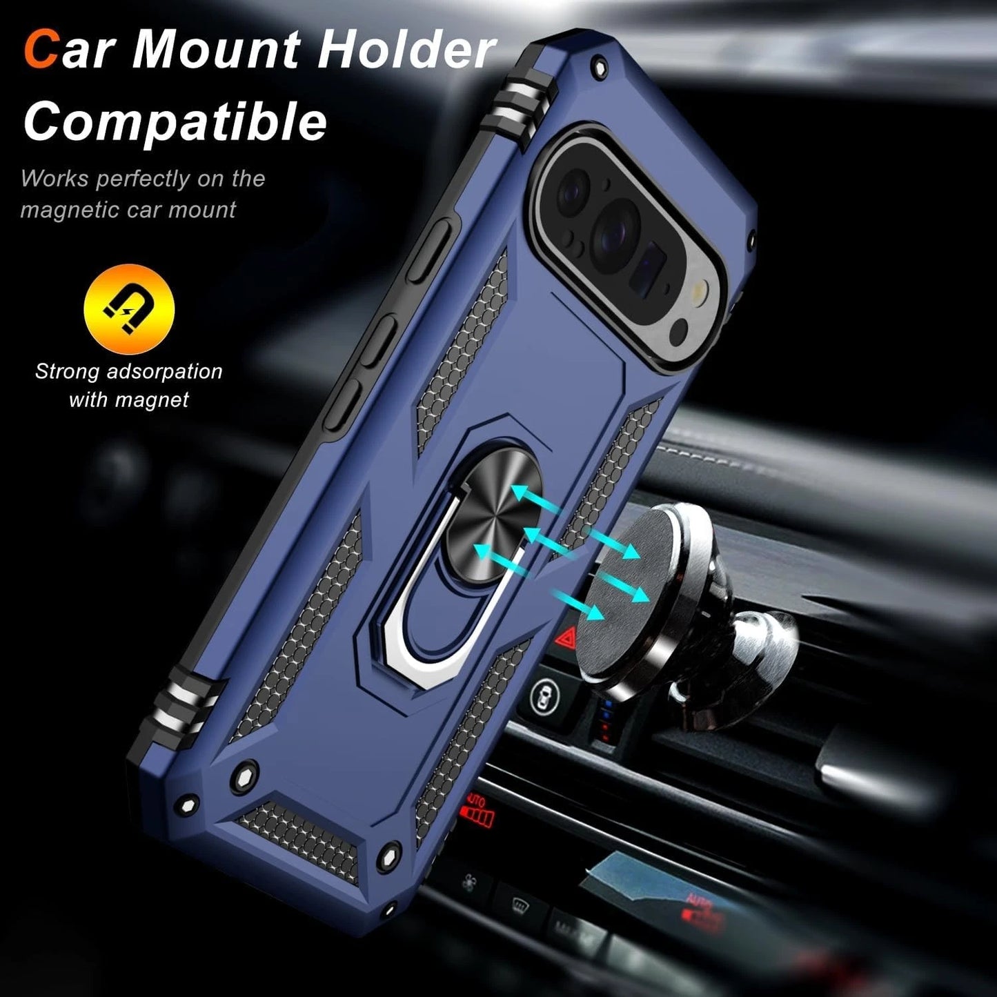For Google Pixel 9A Case /9 Pro XL/8A/7 Phone Cover Shockproof + Tempered Glass
