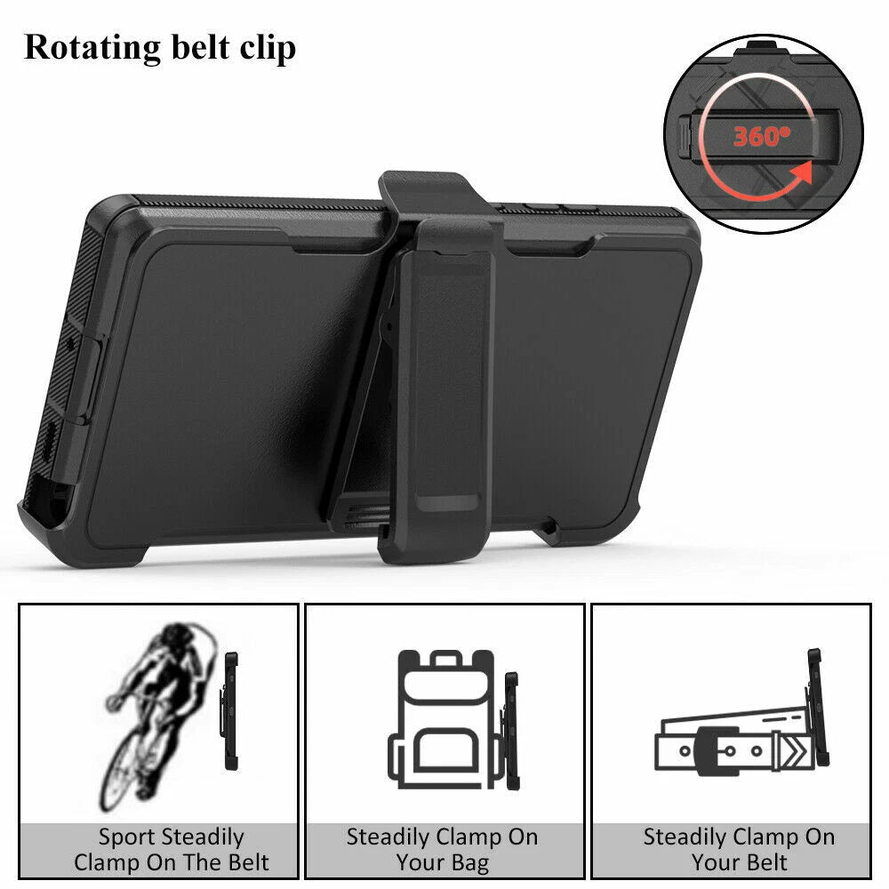 For Samsung Galaxy S25 S24 S23 S22 Ultra Shockproof Rugged Case Cover+ Belt Clip