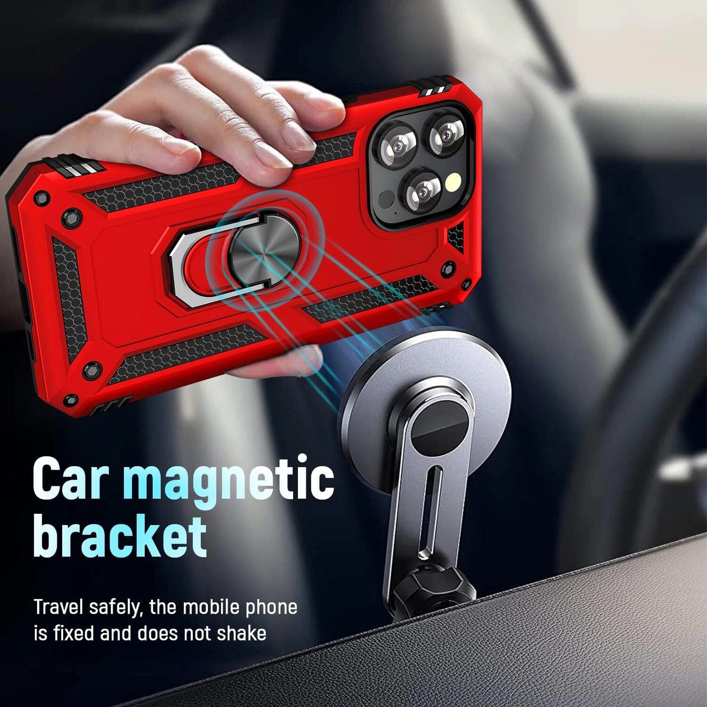 For iPhone 12 Case /12 Pro Max/Mini/ Phone Cover Shockproof Stand + Glass Screen