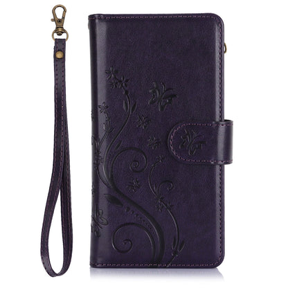 Genuine Leather Zipper Wallet Phone Case for Samsung Galaxy S25 S24 S23 Ultra - RFID Blocking Card Holder
