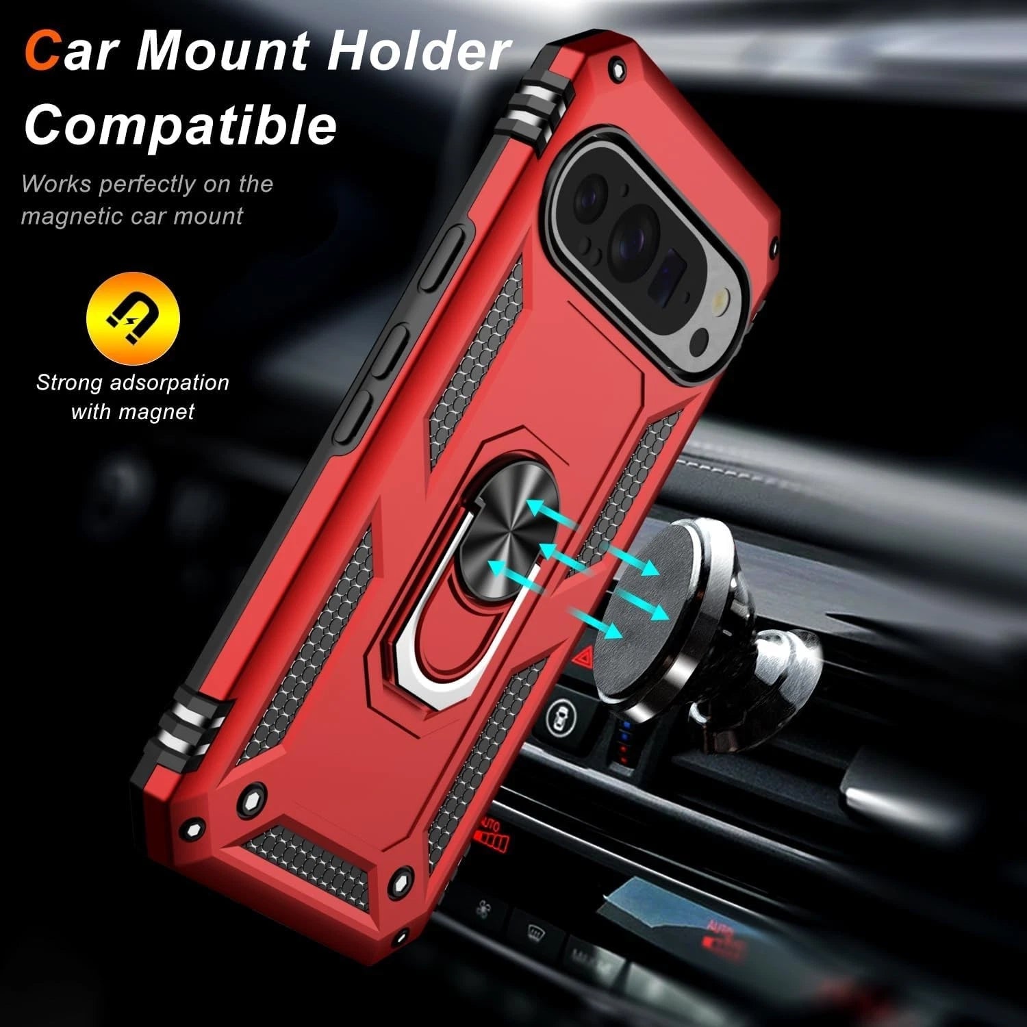 For Google Pixel 9A Case /9 Pro XL/8A/7 Phone Cover Shockproof + Tempered Glass