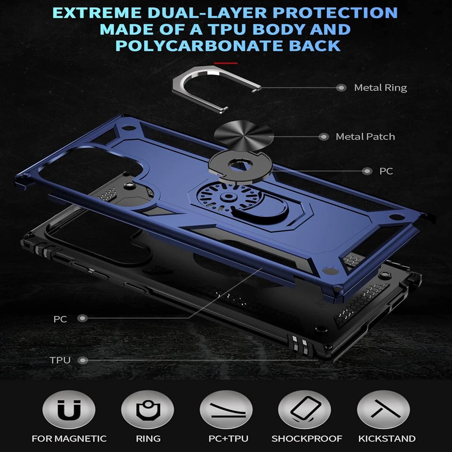 For Samsung Galaxy S25 Ultra S24 S23 S22 S21 FE Case Phone Cover + Screen Glass
