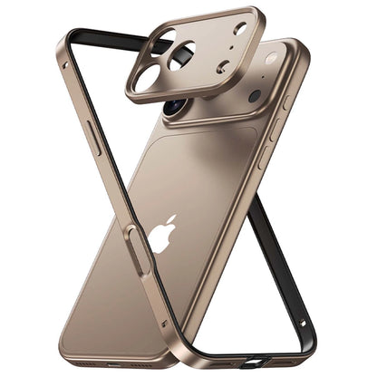 For iPhone 17 Pro Max Air 16 15 14 13 Metal Slim Bumper Case W/ Lens Protector