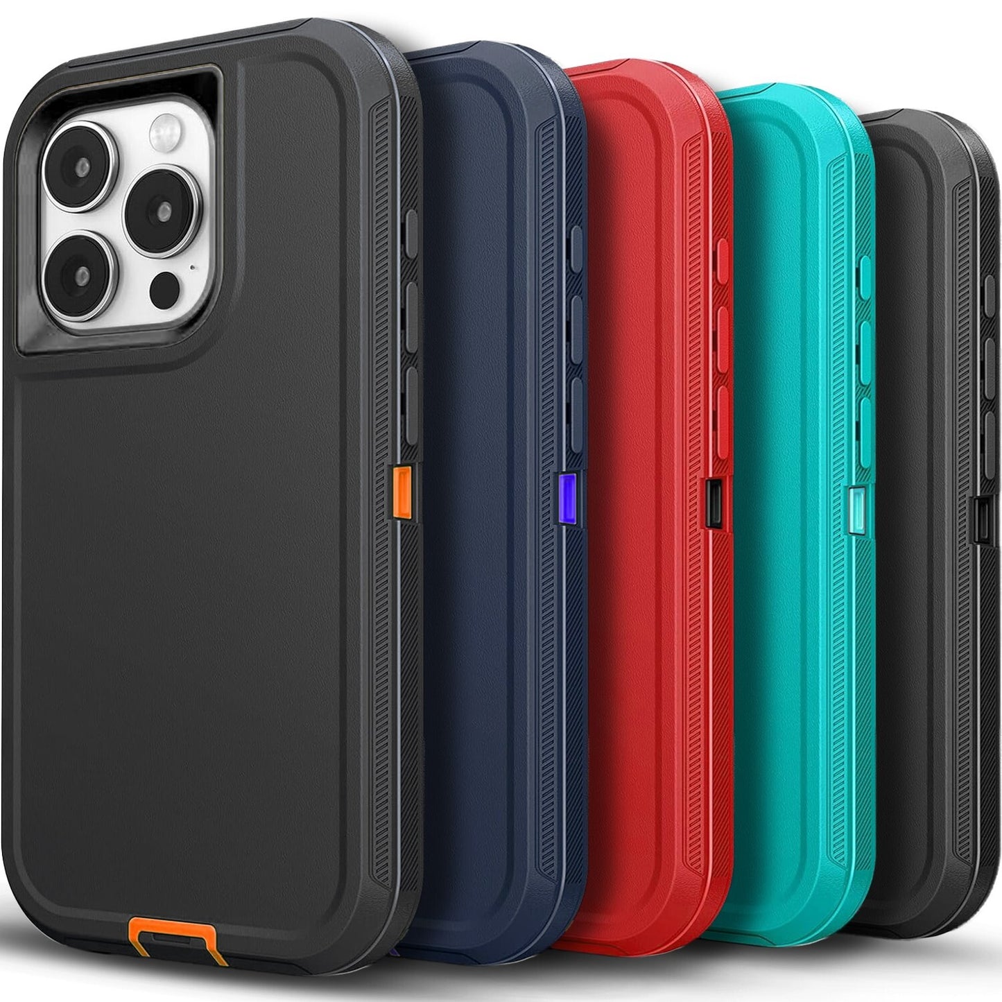 For iPhone 16 Pro Max Case 15/14/13/11 Phone Cover Shockproof + Screen Protector