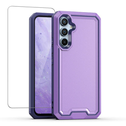 For Samsung Galaxy A16 A14 A15 A54 5G Phone Case PC+TPU Cover +Tempered Glass