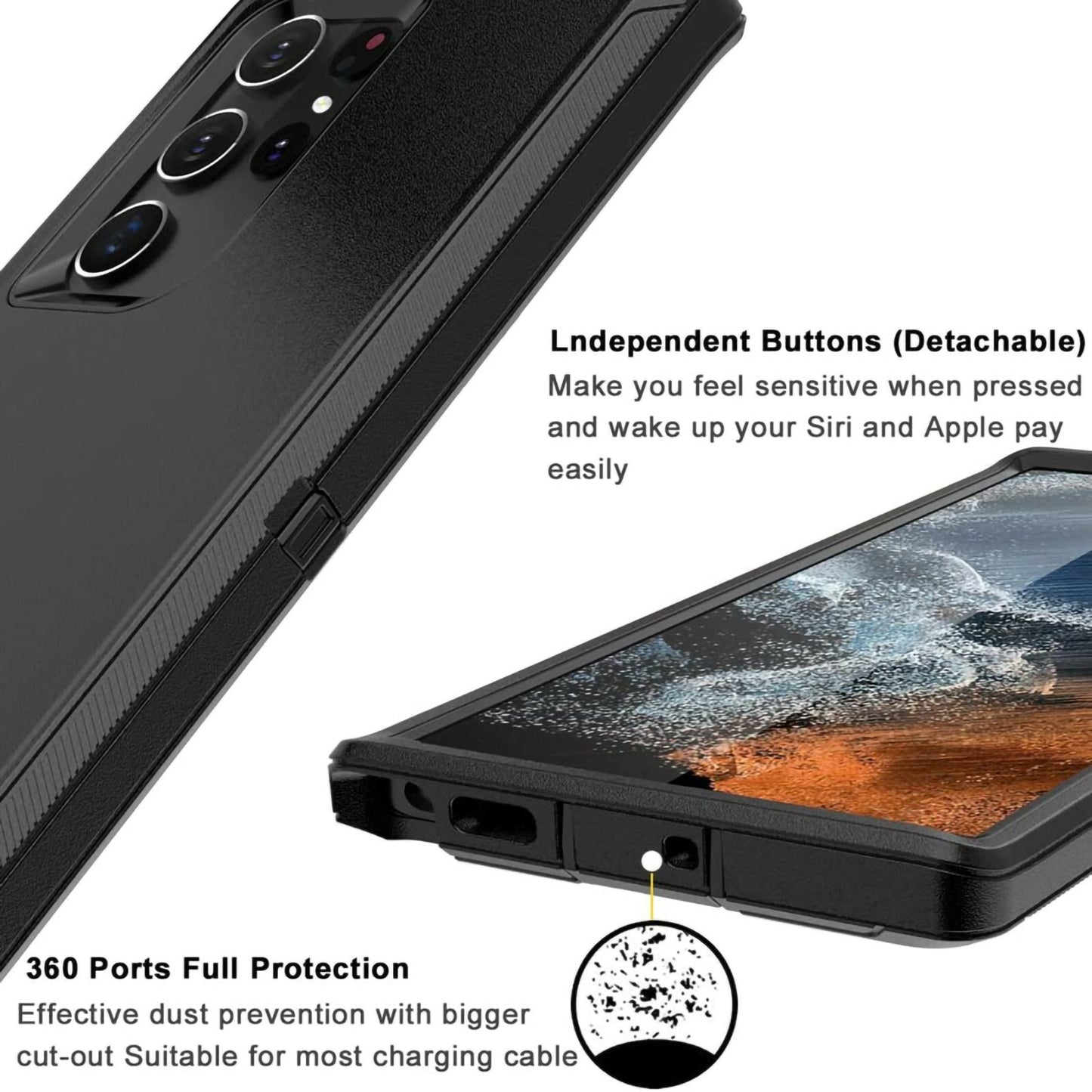 For Samsung Galaxy S25 S24 S23 S22 Ultra Shockproof Rugged Case Cover+ Belt Clip