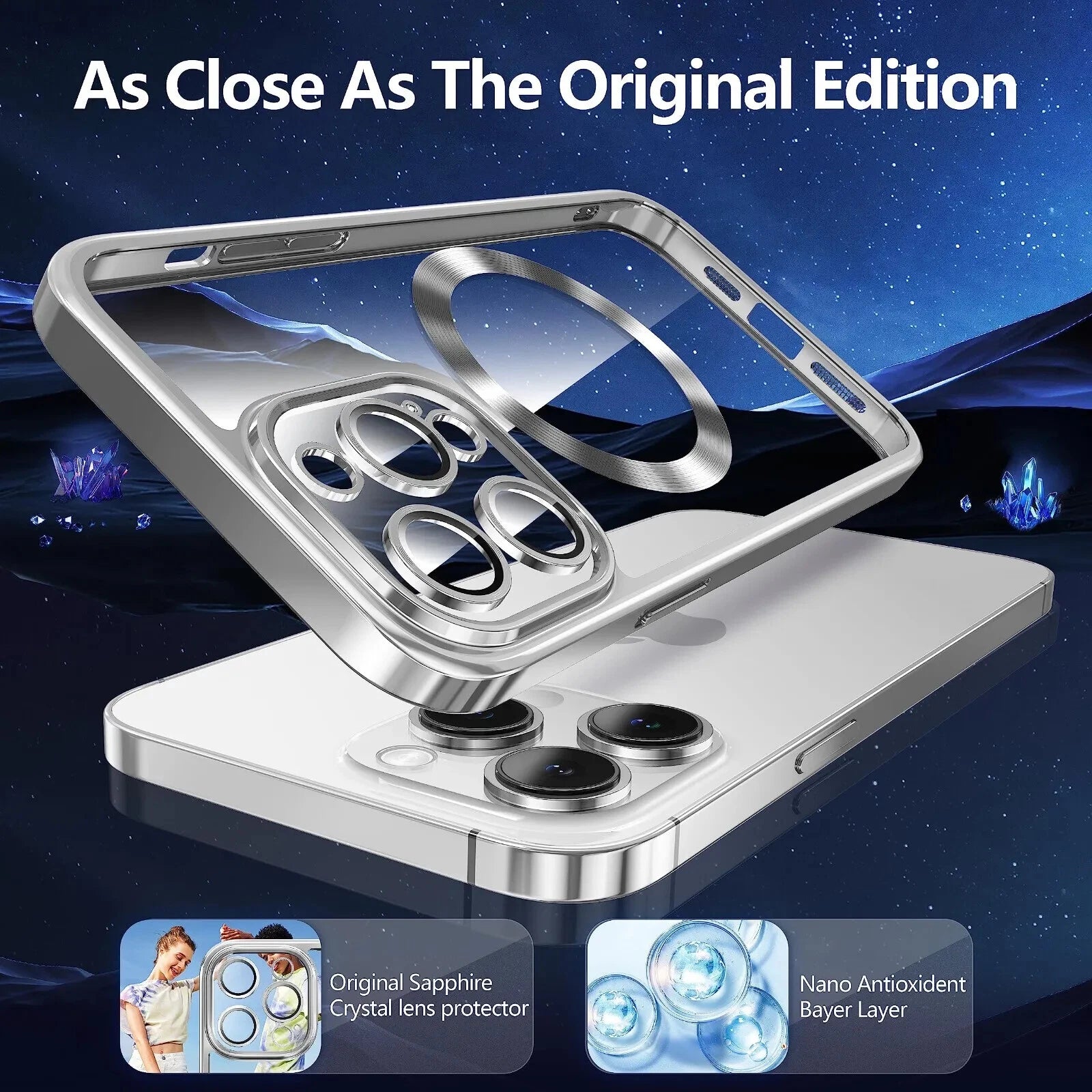 For iPhone 17 16 15 14 13 12 11 Pro Max Air Plus Mag Safe Case Camera Lens Cover
