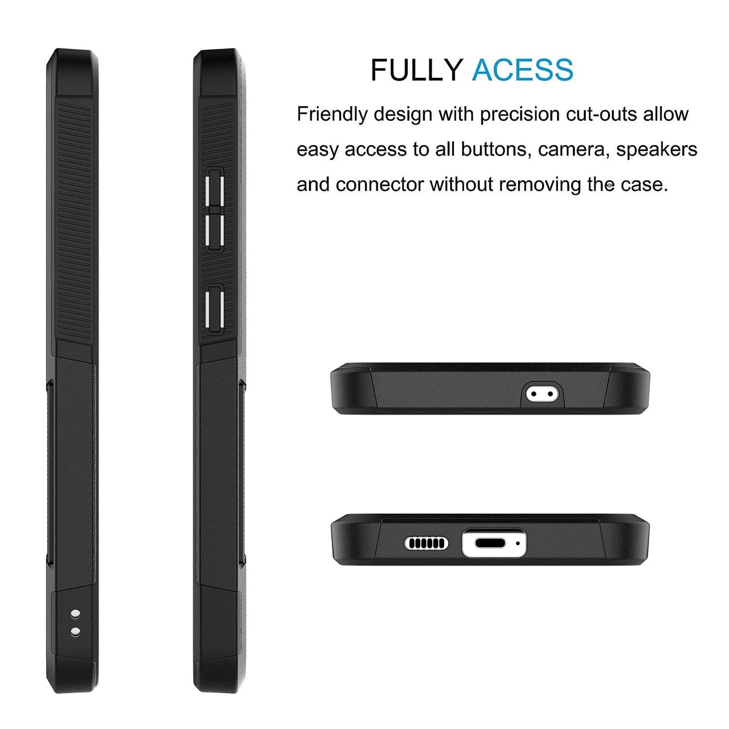 For Samsung Galaxy S25 S25 Plus S25 Ultra Shockproof Case Cover + Tempered Glass