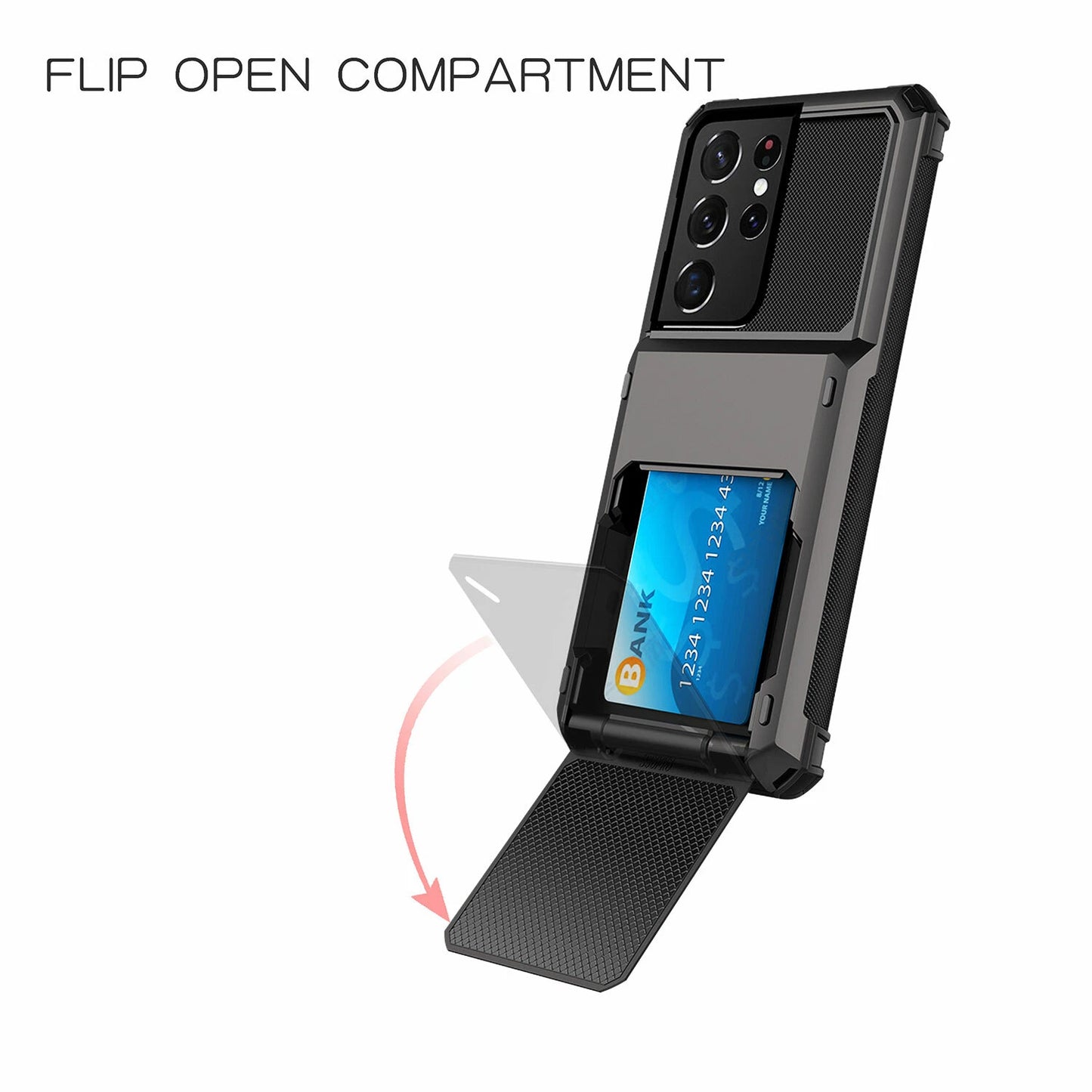 For Samsung Galaxy S25 Ultra S24 S23 S22 S21 Plus Wallet Credit Card Holder Case