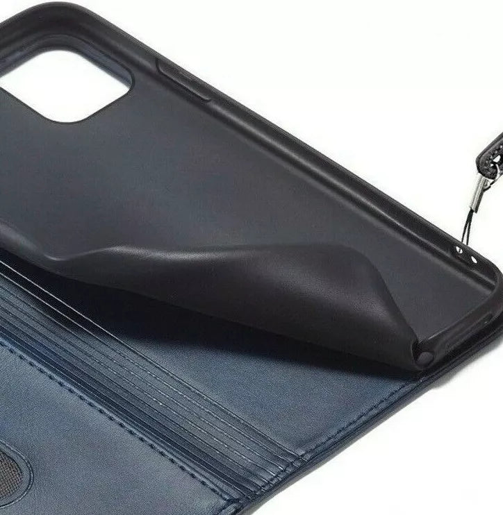 For iPhone 17 16 15 14 13 12 Plus Pro Max Air Leather Magnetic Flip Wallet Case