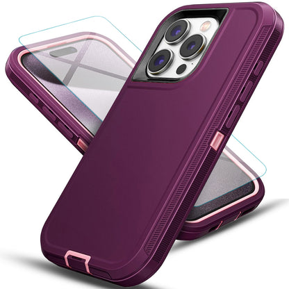 For iPhone 13 Case /13 Pro Max/Mini/Pro/ Phone Cover Shockproof + Tempered Glass