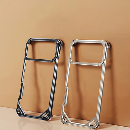 For iPhone 17 Pro Max Air 16 15 Pro Slim Metal Bumper Minimalist Protection Case