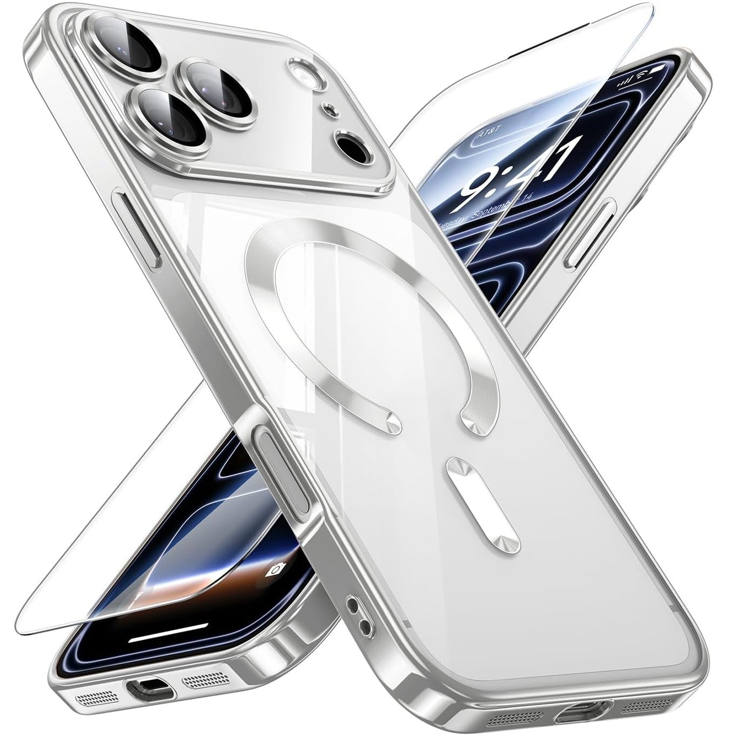 For For iPhone 17 Pro Max 17 Air 16 Case Shockproof Phone Cover + Tempered Glass