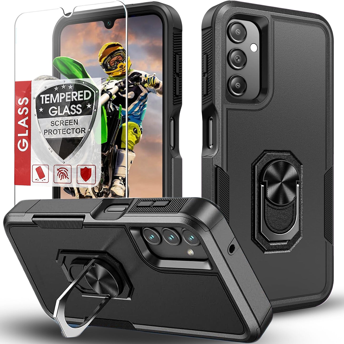 For Samsung Galaxy S25 Ultra Case S25/S24/S23/FE/ Phone Cover + Tempered Glass
