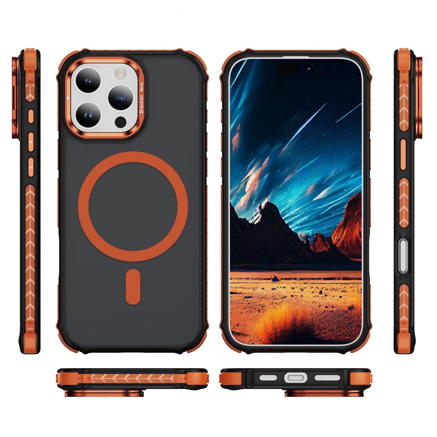 Shockproof Camera Stand Mag Safe Case For iPhone 17 16 15 14 Plus 13 12 Pro Max