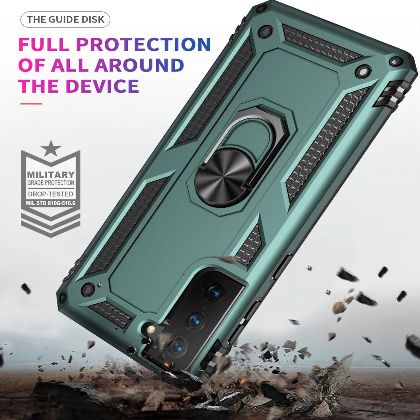 For Samsung Galaxy S21 Case /S21 Ultra/FE Phone Cover + Tempered Glass Screen