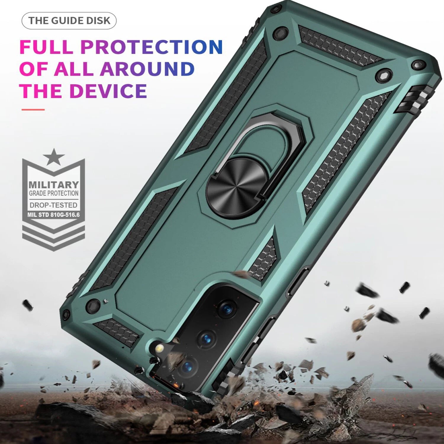 For Samsung Galaxy S21 Case /S21 Ultra/FE Phone Cover + Tempered Glass Screen