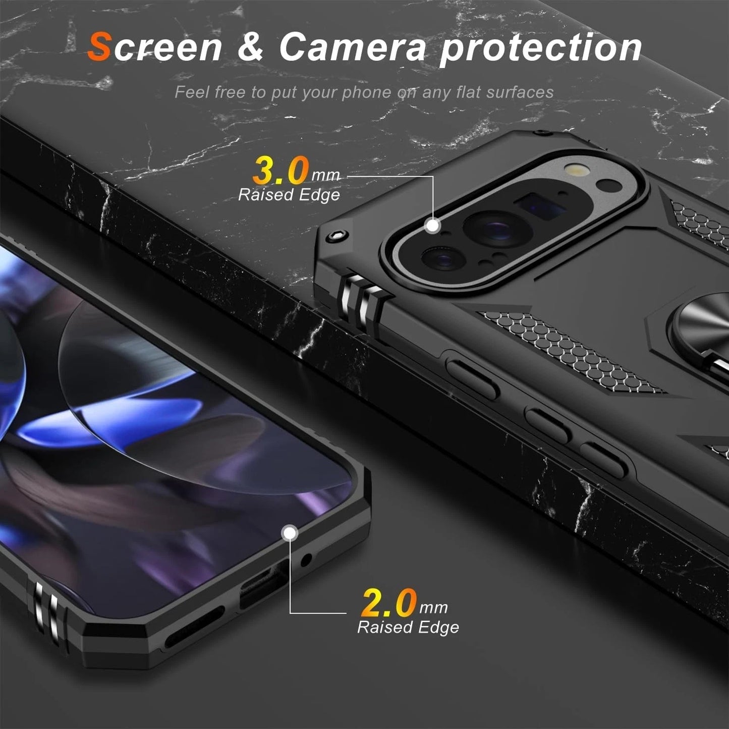 For Google Pixel 9A Case /9 Pro XL/8A/7 Phone Cover Shockproof + Tempered Glass