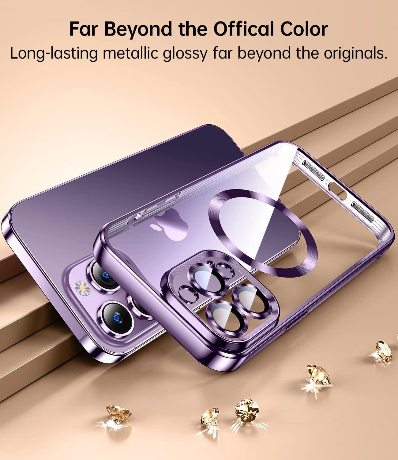 For iPhone 16 15 14 13 12 11 Pro Max Mag Safe Shockproof Case Camera Lens Cover