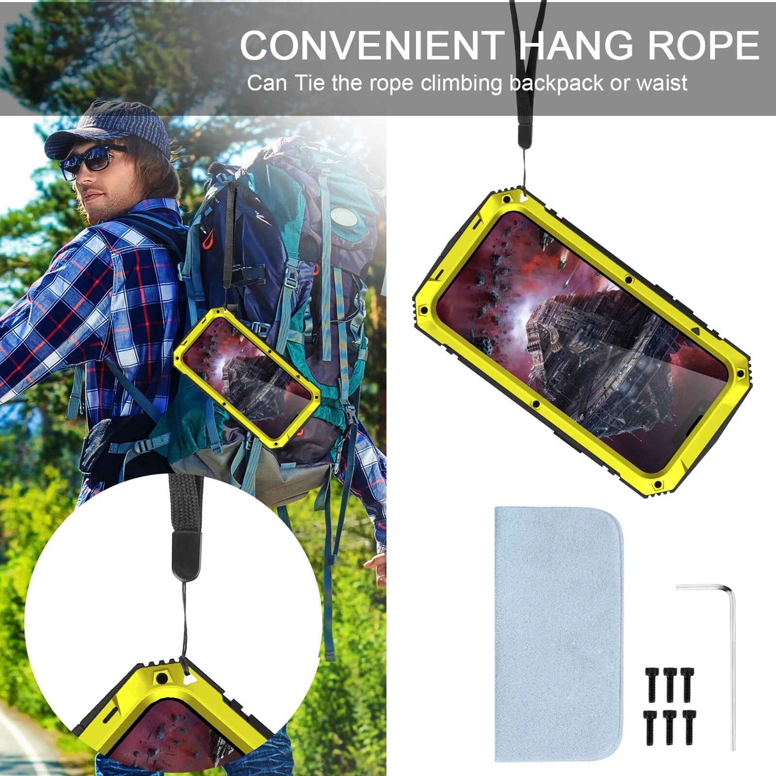 Heavy Duty Armor Metal Screen Glass Stand Case for iPhone 17 Pro Max 16 15 14 13