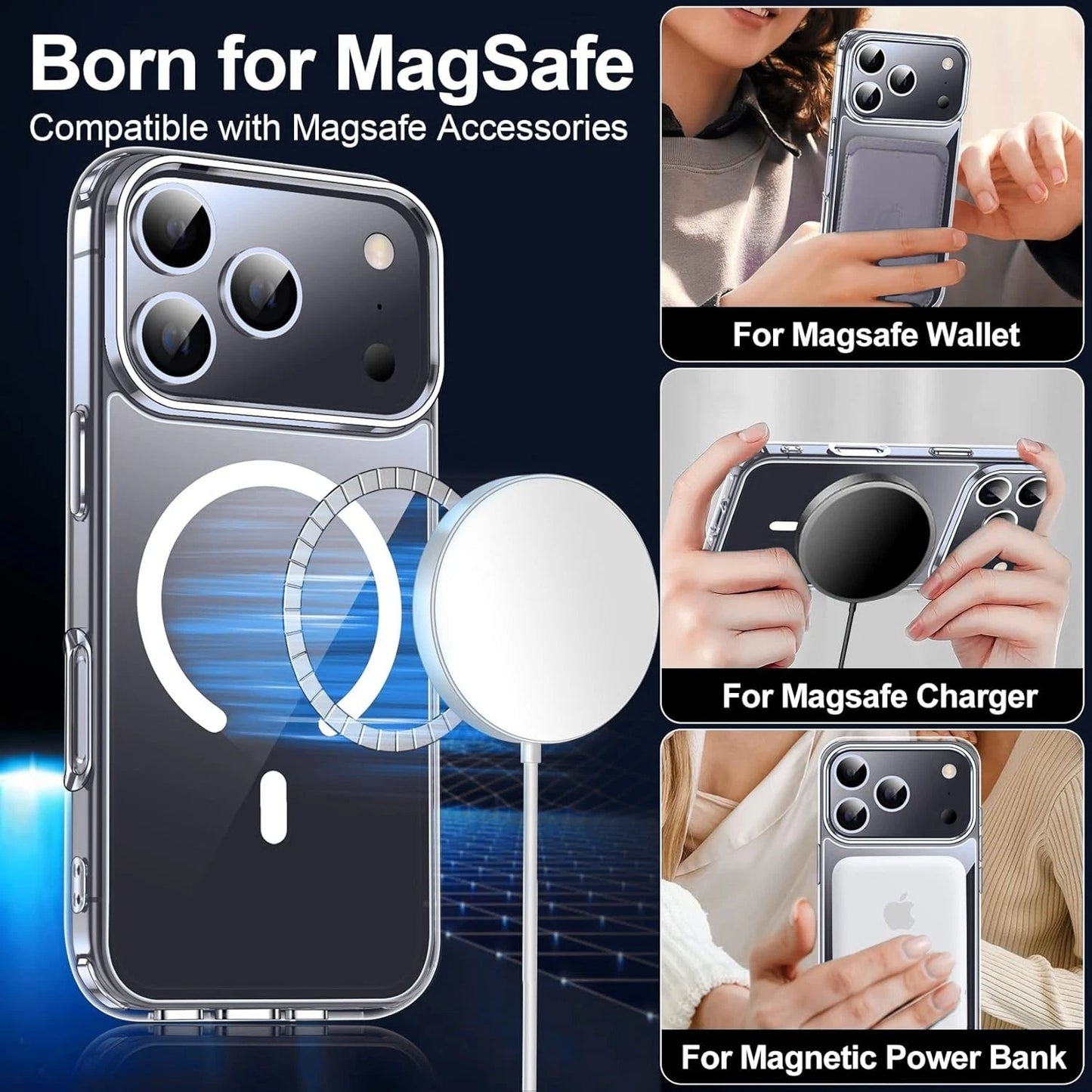 For iPhone 17 Pro Max Case 17 Pro Phone Cover 16 Shockproof +Tempered Glass