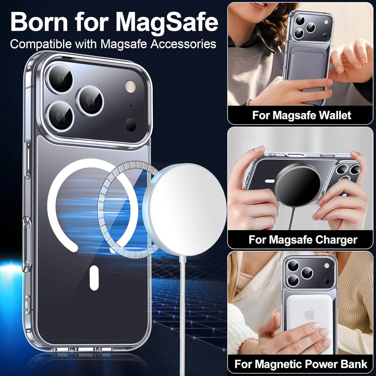 For iPhone 17 Pro Max Case 17 Pro Phone Cover 16 Shockproof +Tempered Glass