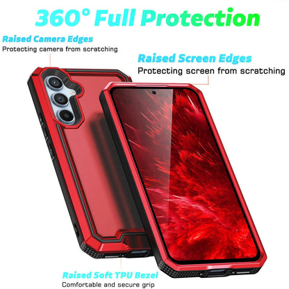 For Samsung Galaxy A16 A14 A15 A54 5G Phone Case PC+TPU Cover +Tempered Glass