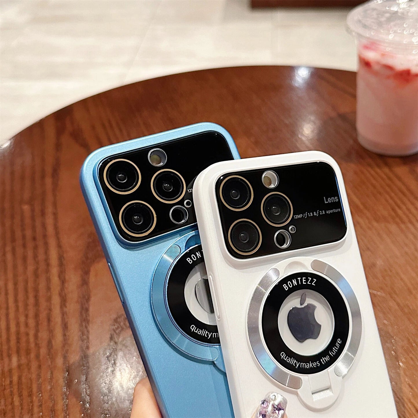 For iPhone 17 Pro Max 16 15 14 13 12 MagSafe Magnetic Lens Shockproof Stand Case